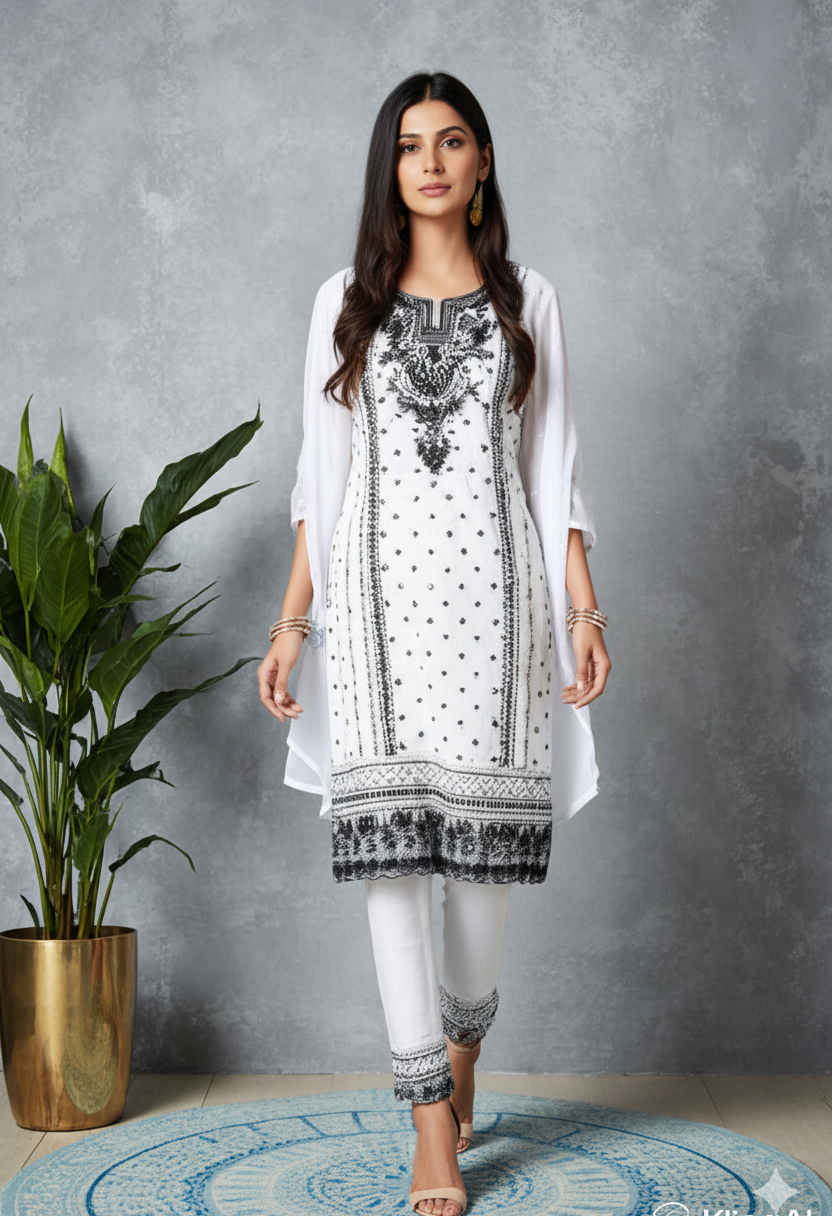 Suit embrioded (white)