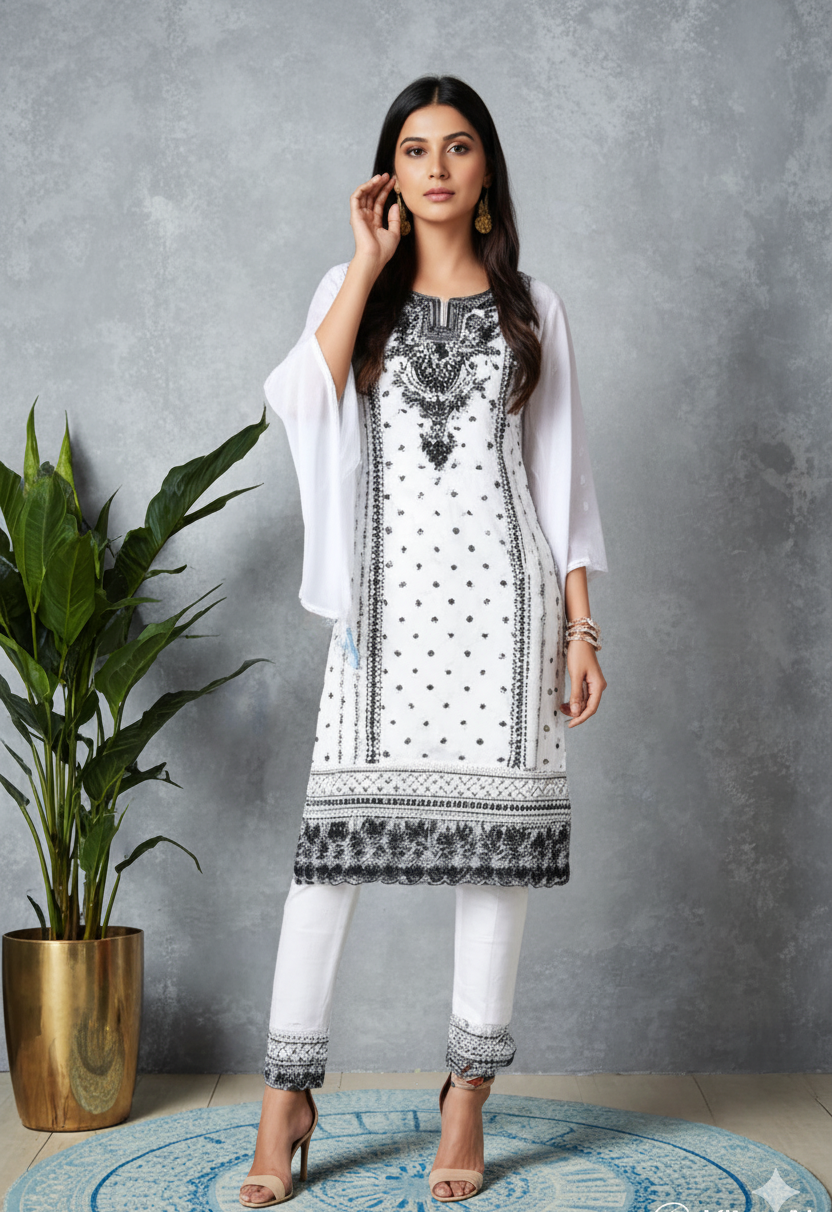 Suit embrioded (white)