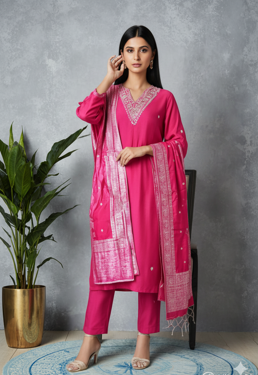 Suit embroided (Red)