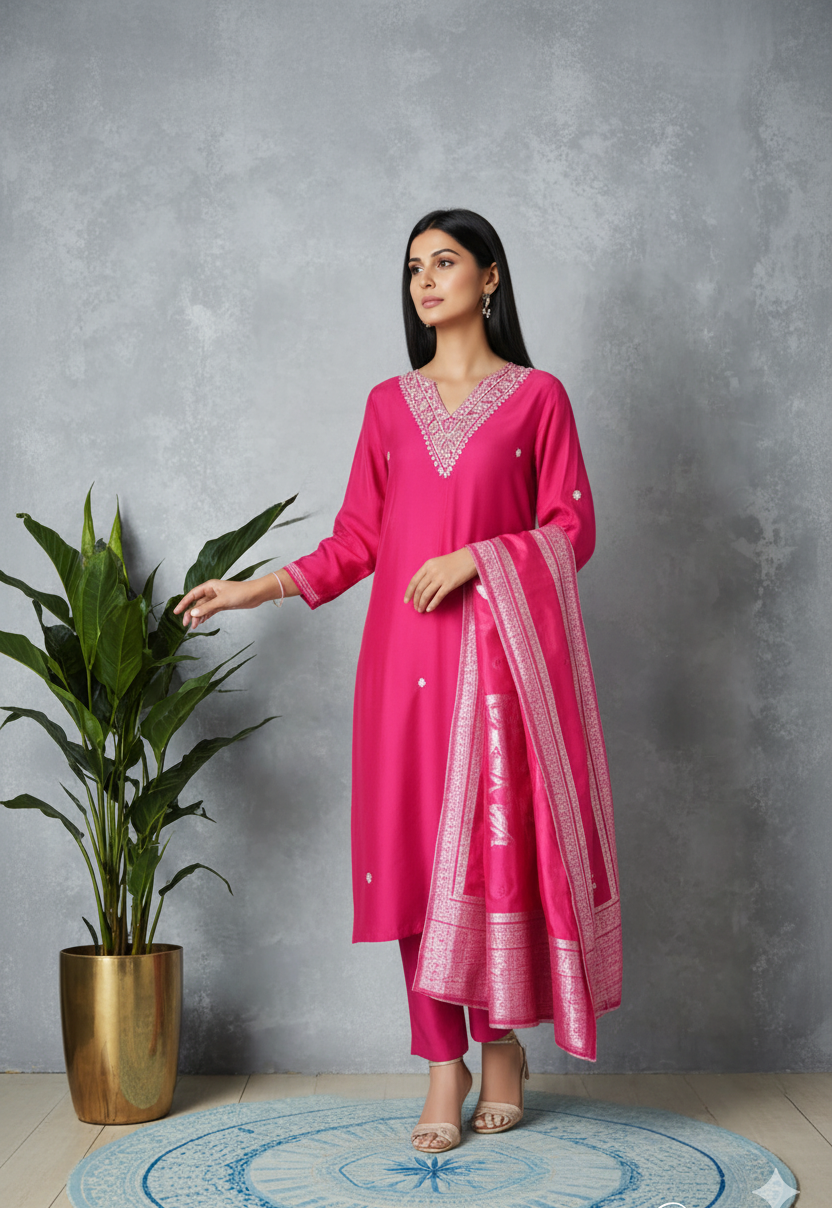 Suit embroided (Red)