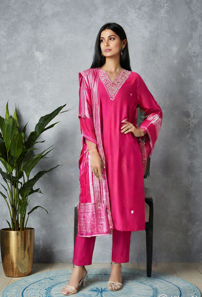 Suit embroided (Red)